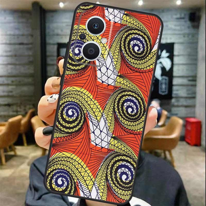 African Style Fabric Print Case For OPPO Reno 11 11F 13 12 F 8T 7 8 10 Pro OPPO Find X8 X6 Pro X3 X5 Lite Cover Coque