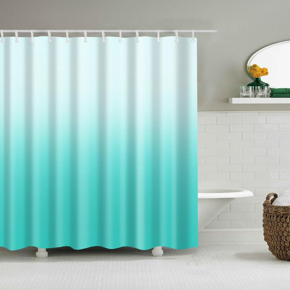 Nordic Style Geometric Stripe Wave Shower Curtains Frabic Waterproof Polyester Bathroom Curtain With Hooks