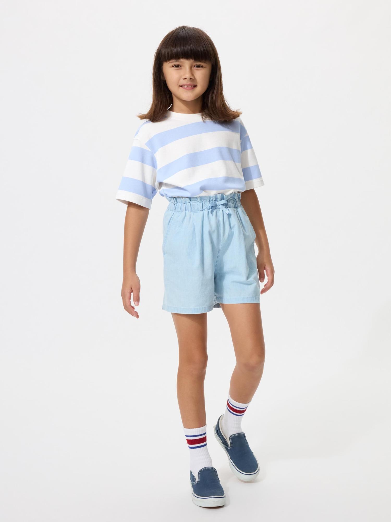 

Uniqlo Japan Girls Easy Shorts Chambray 62 BLUE/160