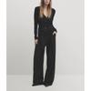 MD Spring New Arrival Minimalist Slim Gold Button Long Sleeves Rib Knitting Long Sleeves Tops 6848578