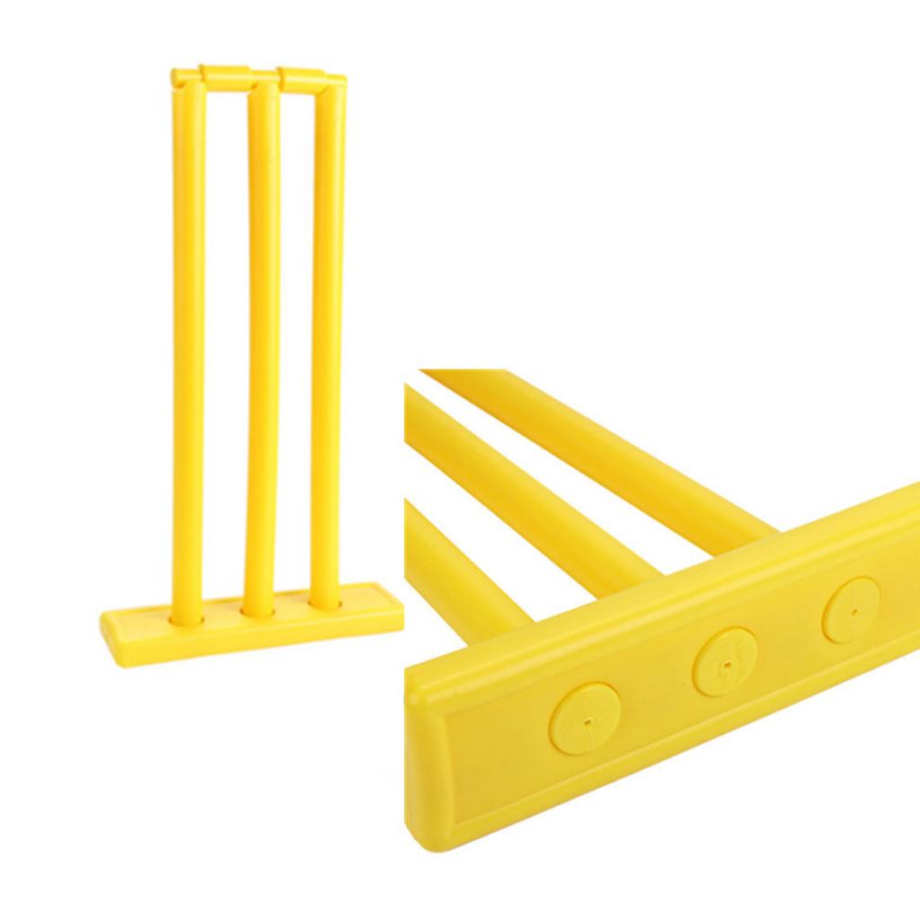 Kids Cricket Set Plastic Cricket Bat with 2 Balls and Stumps Backyard Sports Game Interactive Board Game Easy To Play