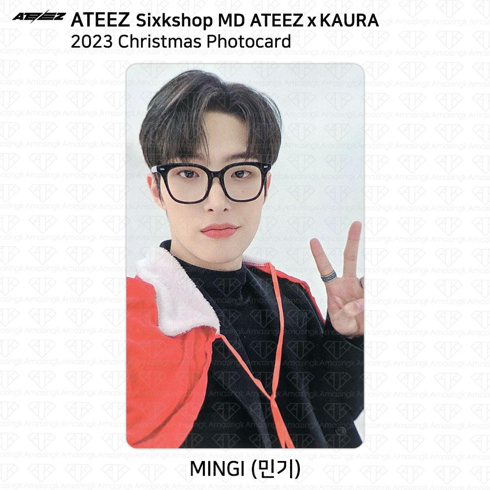 

ATEEZ x KAURA 2023 Рождественский POCA Набор Фотокарточка Sixkshop Официальный MD KPOP Mingi
