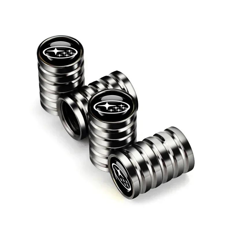 4pcs Alloy Car Tire Valve Caps Wheel Stem Dustproof Covers for Subaru STI XV WRC WRX BRZ FORESTER IMPREZA LEGACY OUTBACK LEVORG siu2