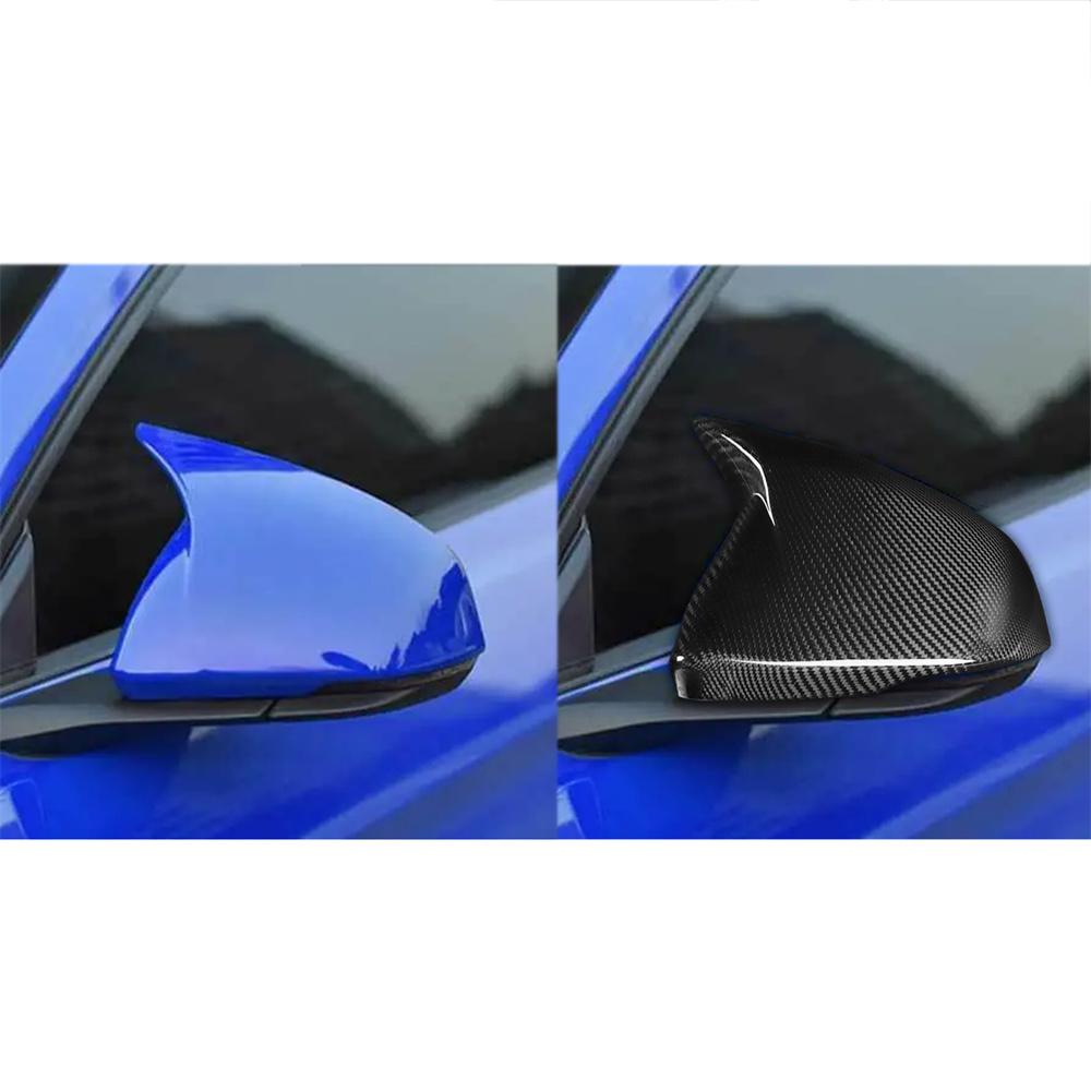 Carbon Fiber Side Mirror Cover Caps For Ford Mustang w/ LED Turn Signal 2015-17