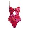 2025 New Fashion 3D Floral High Quality One Piece Swimsuit Skirt Swimsuit Print Swimwear Women Slimming Bathing Suit Beach Wear