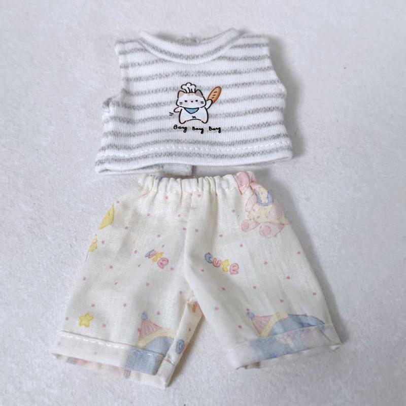10cm Cotton Doll with Interchangeable Casual Sports Hoodie Outfit