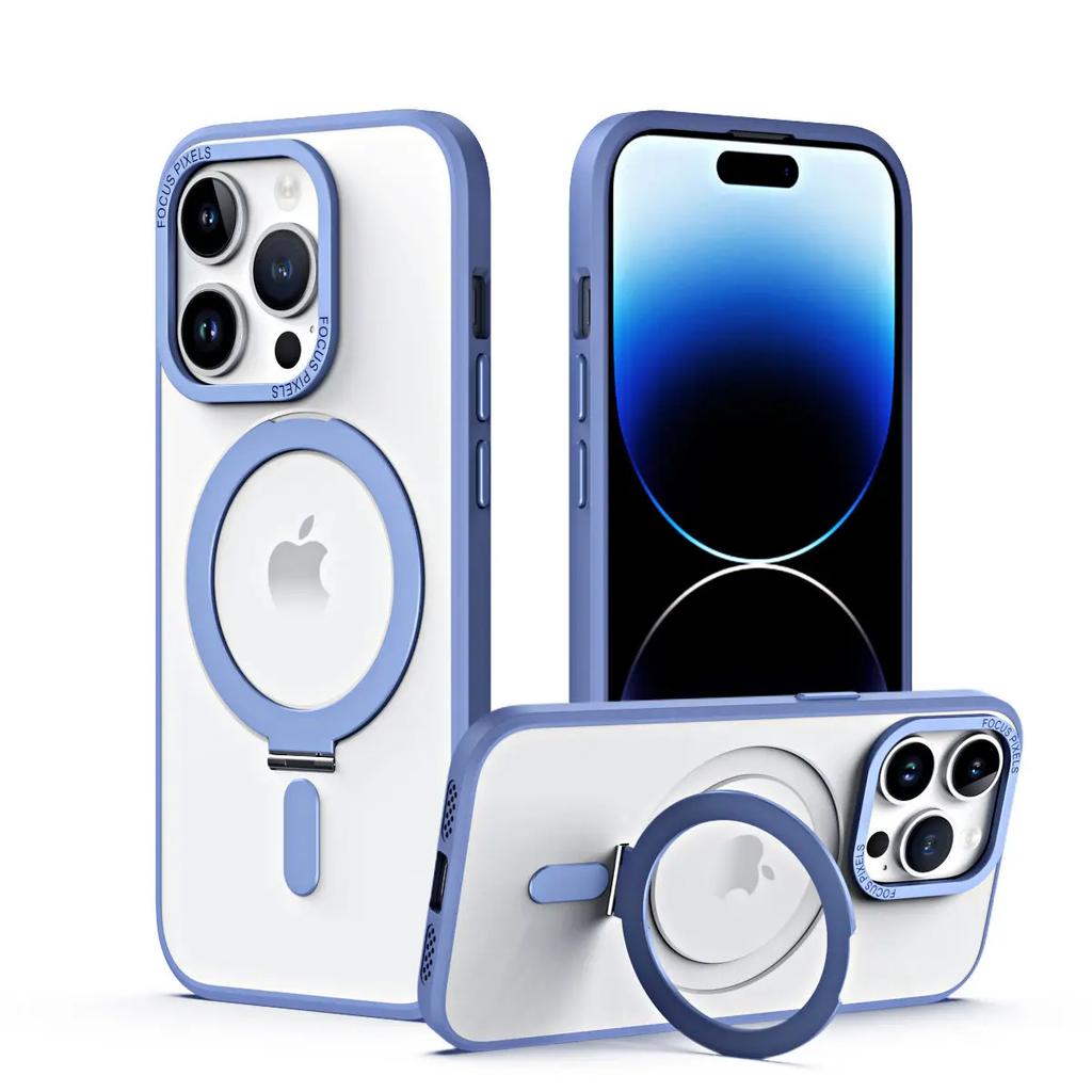 for iPhone 14 13 12 11 Pro Max Case with Magnetic Invisible Stand Compatible with MagSafe Military Drop Protection Phone Cover
