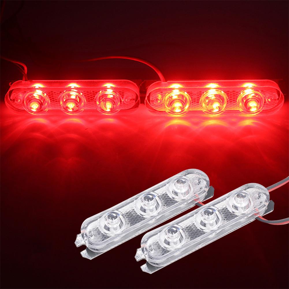 1 Pair Police Lights Led Strobe Lights Flasher 3 LED Auto Flash Stroboscopes Strobe Light Parking Signal Light Emergency Warning