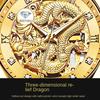 JINSHIDUN Brand Watch Automatic Mechanical Watch Tuhao Gold Dragon Watch Waterproof Glow-in-the-dark Men's Watch