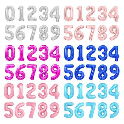 32-Inch Gradient Color Aluminum Foil Number Balloons - US Version