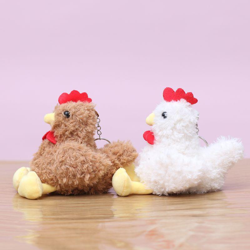 Lustige Simulations-Plüschhühner Spielzeug Niedliche Weiche Stofftier Hühnerpuppe Schlüsselanhänger Heimdeko Puppen Für Kinder Geburtstag Weihnachtsgeschenke