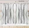2 Pieces - Silver-gray Line Pattern Printed Curtains   Bedroom and Living Room   Home Decoration   Room Decoration