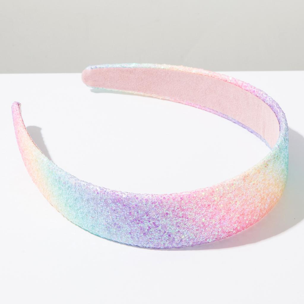 Cute Kids Girls  Rainbow Sponge Sparkly Hairband Headband Hair Accessories Hair Jewley