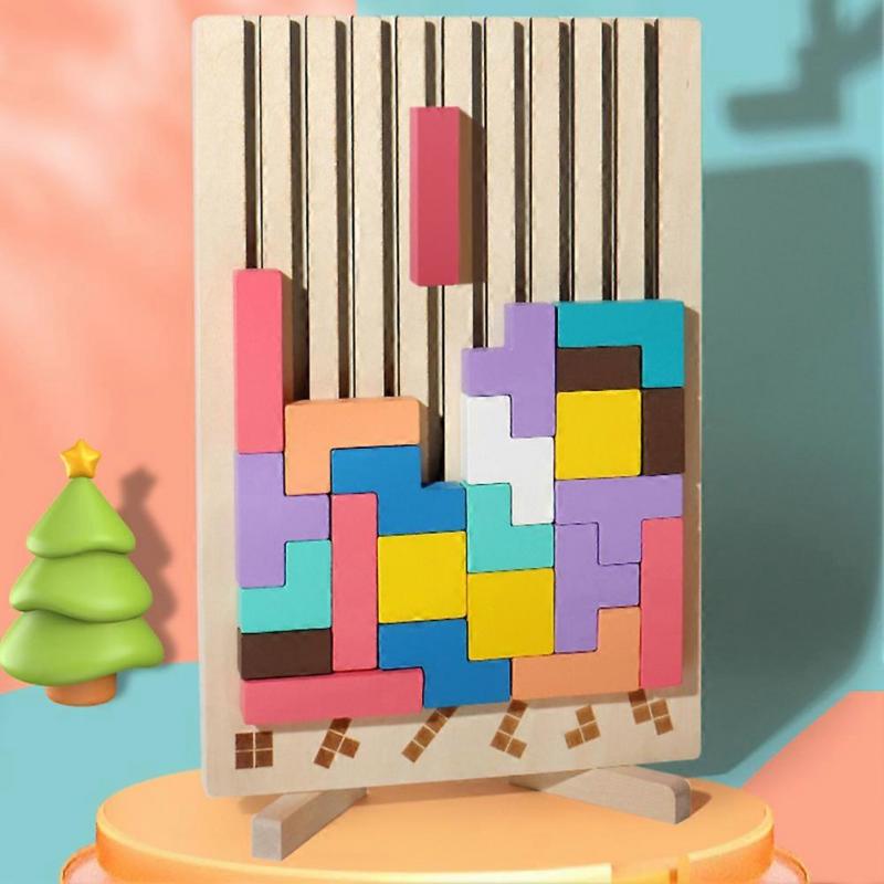 Holzklötze Puzzle Knobelspiel Spielzeug Fesselndes Holzpuzzle-Spiel für Kinder Jugendliche Kinder Geburtstagsgeschenk