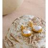 Eetit Baroque Simulated Pearls Zirconia Drop Earrings Golden Stainless Steel Geometric Chic Jewelry for Women Accessories Gift