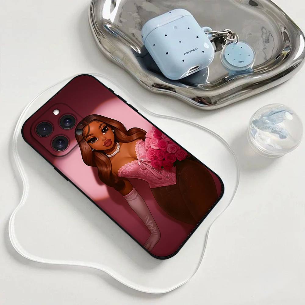 Fashion B-Bratz D-Doll Phone Case Phone Case For Iphone 17 16 15 11 13 14 Pro Max X Xr Xs Max 12mini Black Shell Cover Case