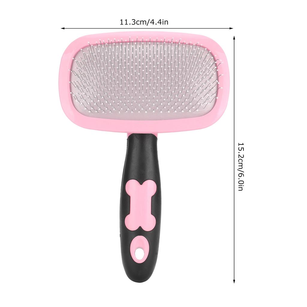 Dog Brush Stainless Steel Dogs Combs Massage Dog Grooming Brush Pet Hair Remover Cleaning Tools Soft Handle Cat Comb Brush
