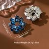 Popular cross-border full diamond flower earrings, women's light luxury exquisite earrings, high-end exaggerated earrings