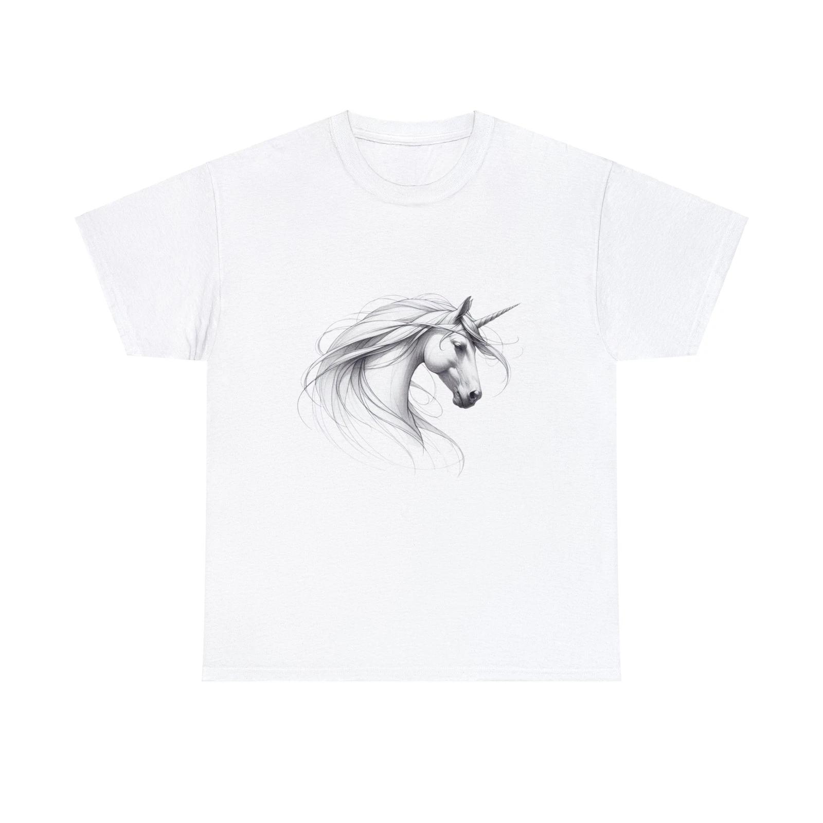 

Unisex T Shirt Streetwear Unicorn Designer Graphic Tee Minimalism Beautiful Art 2XL