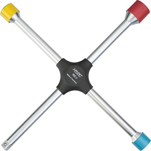 

HAZET cross wrench 705V I external hexagon profile 17 x 19 x 21 x external square drive 12.5 = 1/2 I all common wrench sizes in one tool - for cars, v