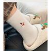 10-1 Pairs Autumn and Winter Socks, Children's White Mink Fur Christmas Socks, Snowman Santa Claus Christmas Tree Elements, Thickened Warm Socks