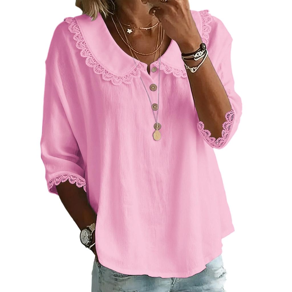 Women's Fashionable Three Quarter Sleeve Elegant Casual Top