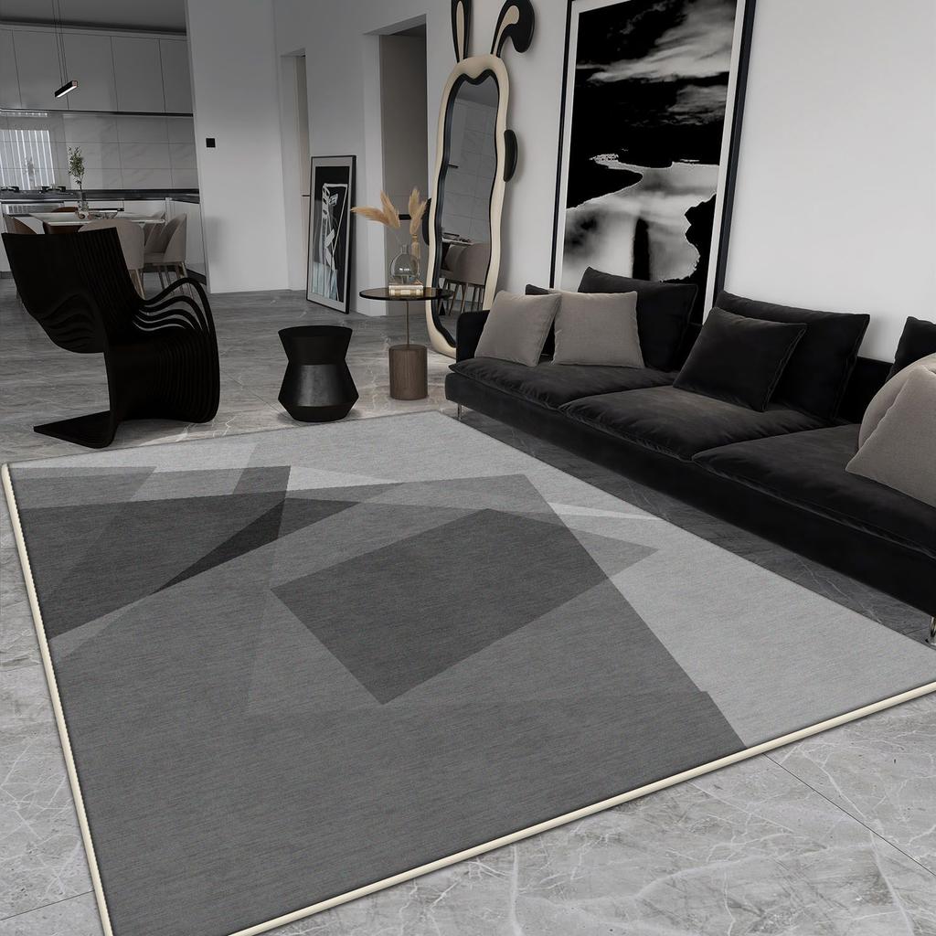 Gray Simple Large Carpet for Living Room Decoration Home 140x200 Washable Non-slip Rug Kitchen Balcony Fluffy Floor Mats Gift IG