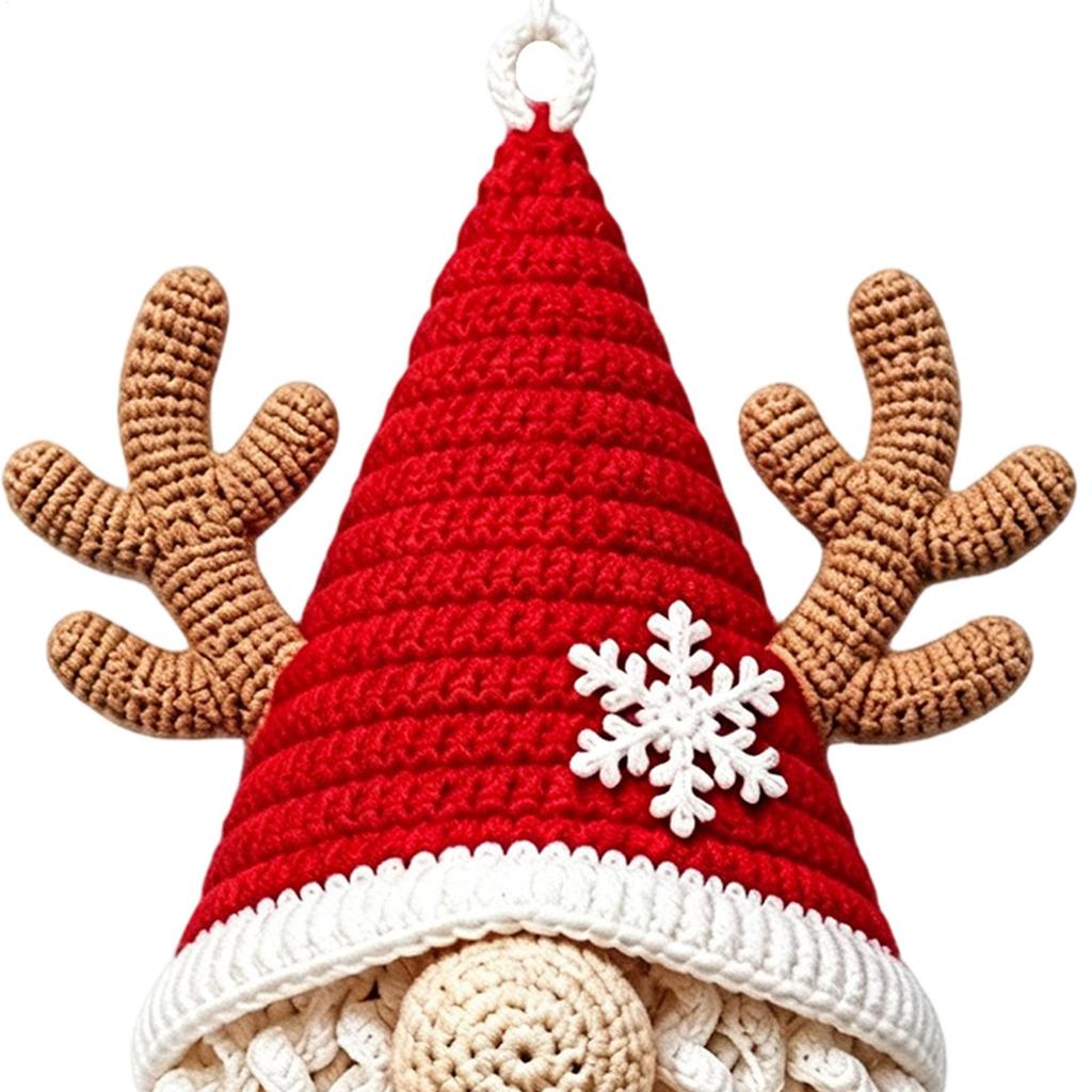 Crochet Kit Handmade Christmas Gnome Door Hanger Set DIY Crochet Door Hanger Kit for Home Indoor Christmas Decor
