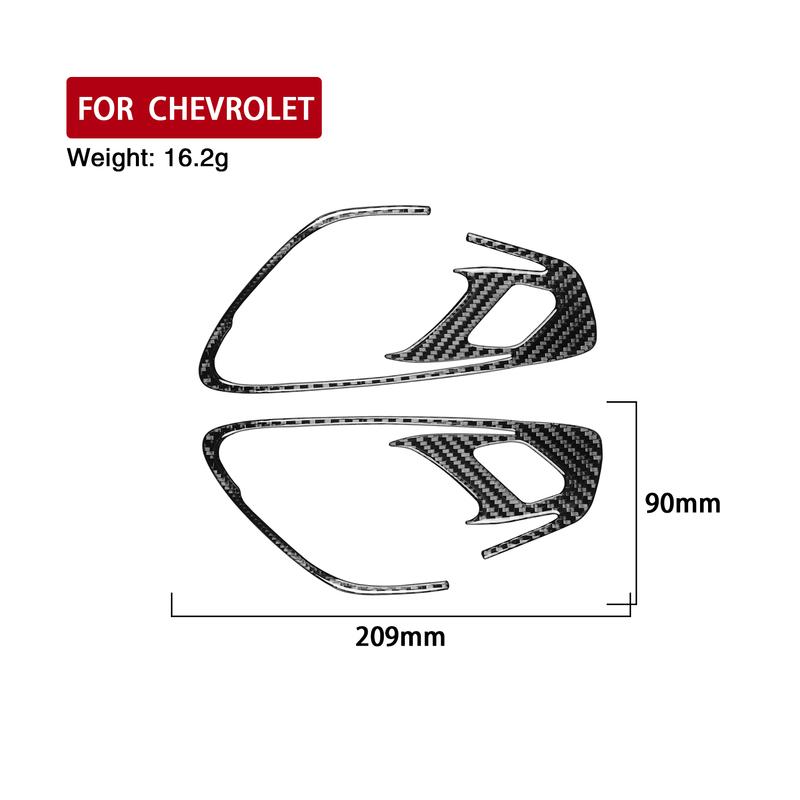 Accessoires de voiture en fibre de carbone véritable Cadre de poignée de porte Couvercle de garniture décorative Autocollant souple Pour Chevrolet Camaro 6ème Génération 2016-2025