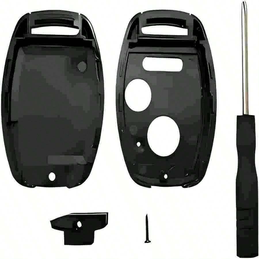 Replacement Blank Key Shell Fit for Civic CRV Pilot Ridgeline Odyssey 3+1 Button, 2+1 Button, 3 Button, 2 Button Straight Blade