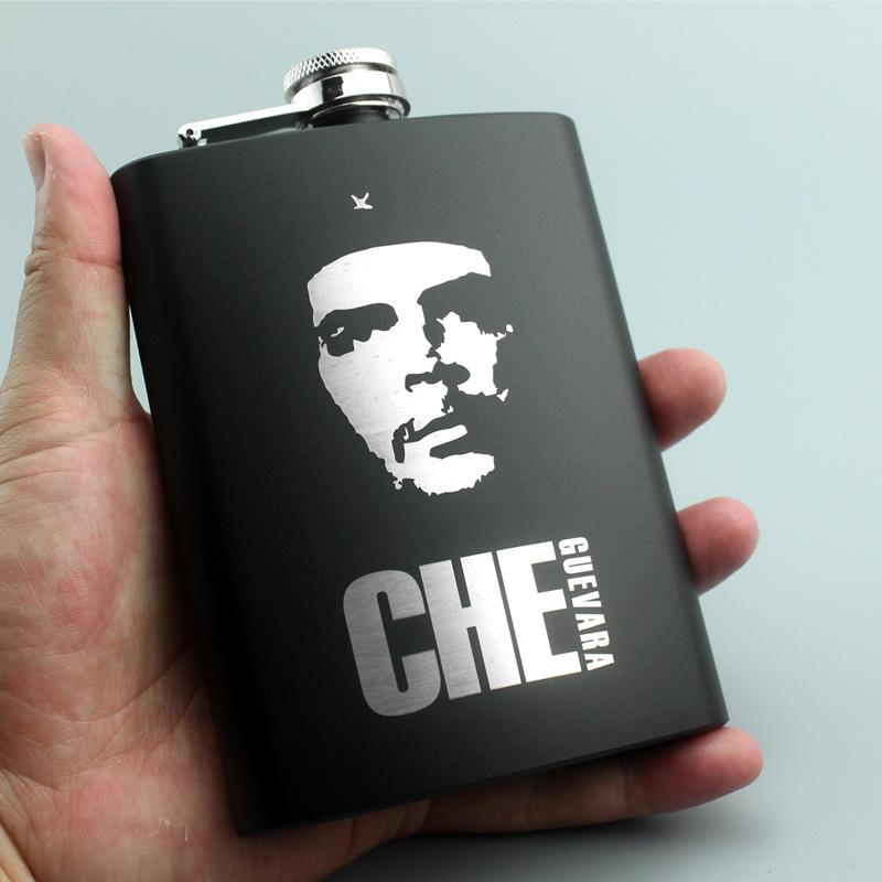 8 OZ Ounces Black Matte Metal Gift Stainless Steel Hip Flask Flagon Alcohol Bottle Whisky Vodka Laser Engraved LOGO Custom Made