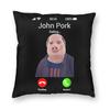 John Pork Is Calling Funny Meme Pillowcase Printing Polyester Cushion Cover Decoration Pillow Case Cover Home Zippered 40*40Cm