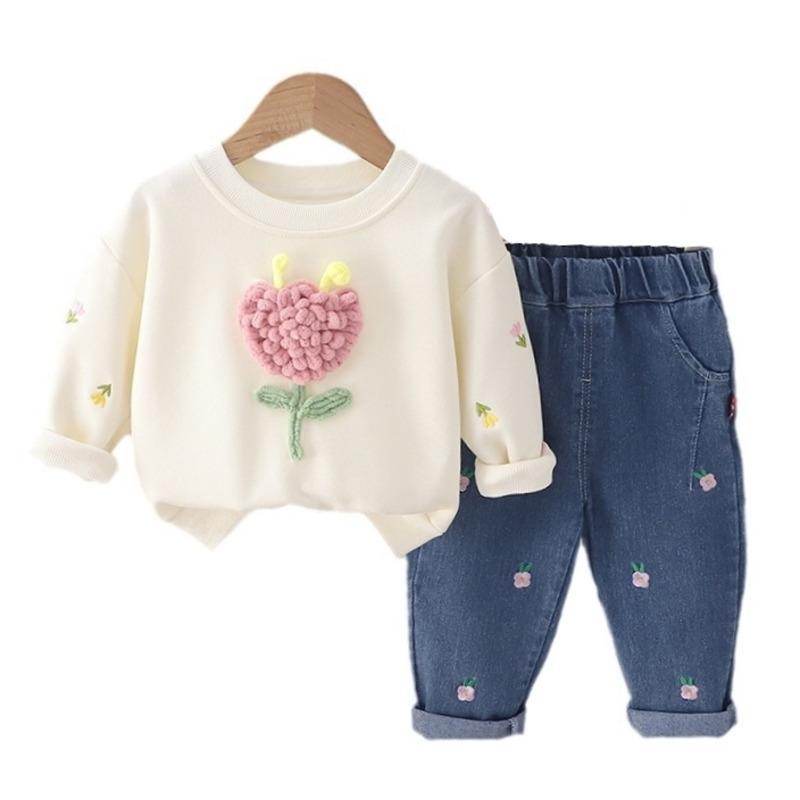 Frühling Herbst Baby Mädchen Kleidung Sport Kinder Casual T-Shirt Hosen Zwei-stück Set Infant Outfits Kleinkind Kostüm Kinder Trainingsanzüge