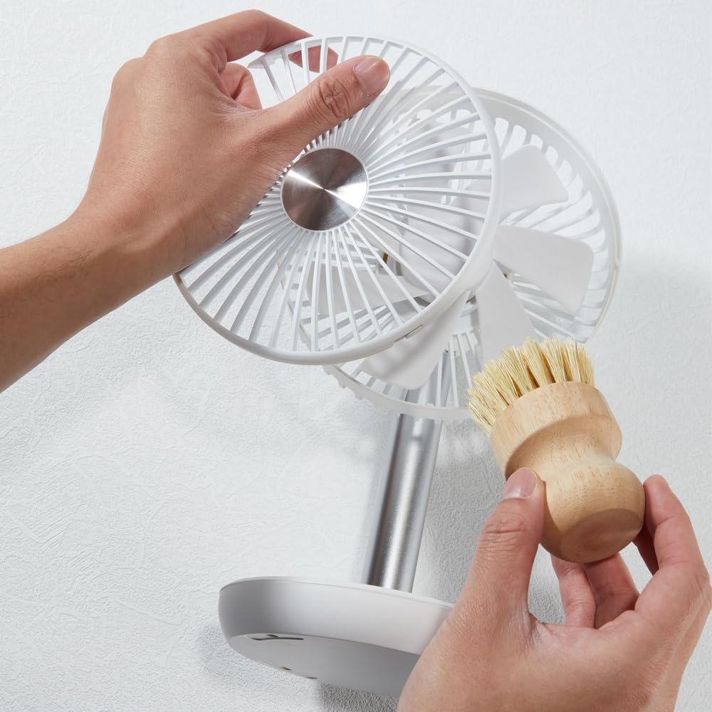 Cordless Desktop USB Timer 4000mAh High Quiet DC 4 Ideal for and Heatstroke Gift Wrapping Perfect Gift for or White Fan, Portable, Compact,