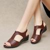 Summer New Women Fish Mouth Wedge Sandals Soft Sole Sandals Comfortable Mother Shoes