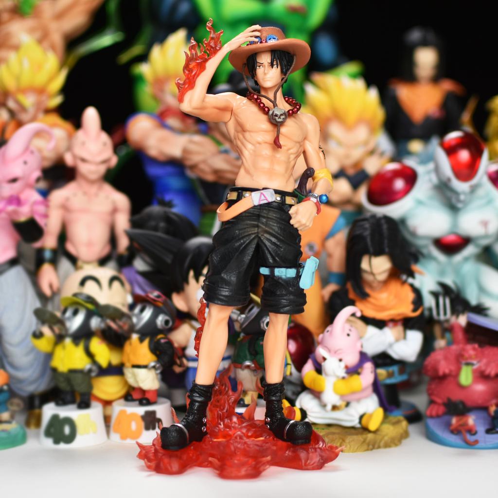24.5cm/9.64in Anime One Piece Figure One Piece Action Figures Ace Figurine Statue Collection Toy Gift