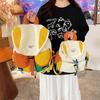 Schoolbag Korean Version of Dopamine Contrasting Color Women's Backpack Internet Celebrity Foreign Style Drawstring Travel Lightweight Student