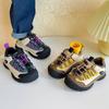 Youth Style Shoes Kids Outdoor Hiking Running Shoes Boys Girls Breathable Slip-On Sneakers With Rubber Sole
