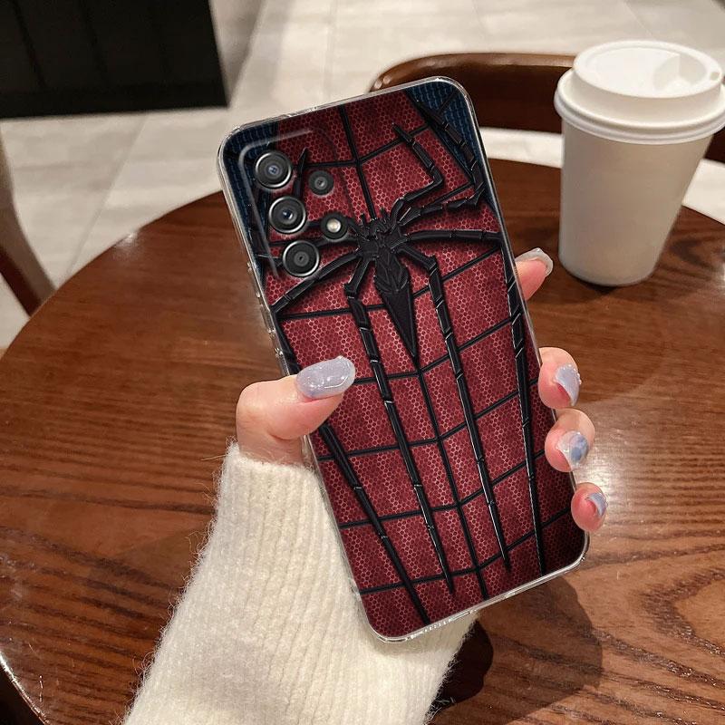 Marvel Spiderman Klare Hülle Für Samsung Galaxy A57 A37 A56 5G A36 Hüllen A55 A54 A35 A26 A07 A17 A16 A06 A36 A15 Stoßfeste Abdeckung