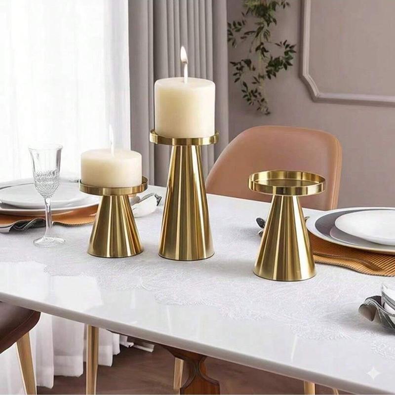 Nordic Metal Candle Holders 3pcs Valentine's Day Wedding Candle Holder Desktop Decoration Christmas Room Decoration Reusable