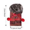 Christmas Dining Table Red Wine Set with Bowknot Fur Collar Bottle Covers & Photo Props