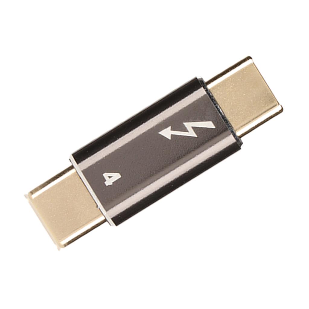 Type C Male to Type C Male Adapter Aluminium Alloy 40Gbps PD Fast Charging USB C Male to Male