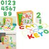 Wooden Alphabet Number Bead Stringing Toy For Early Education And Fine Motor Skills Development