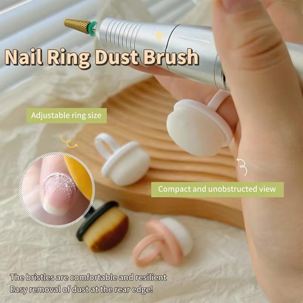 Oval Nails Art Dust Brush Manicure Tools Dust Cleaning Ring-shaped Brush Plastic Nails Art Dust Cleaning Brush