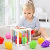 Early Learning Fruit Recognition Cube Box, Shape Sorting Toy for Kids,Designed for Finger Grip Training for Baby