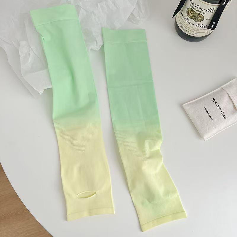 Armstulpen aus Eisseide für Sommerradfahren: Sonnenschutz & Kühlung, Einfarbig