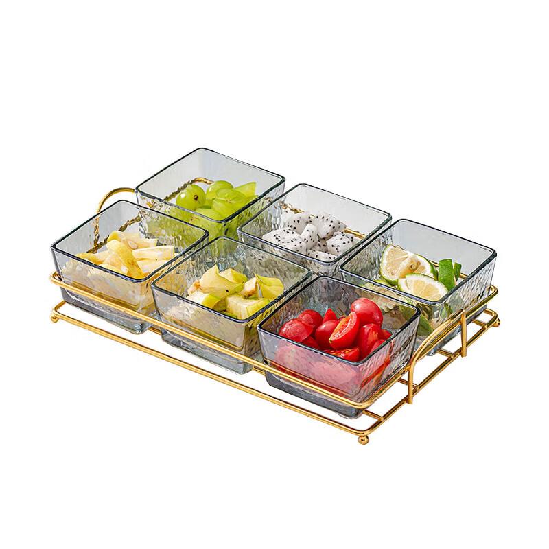 Glass Sectioned Serving Platter with Lid 2970₽