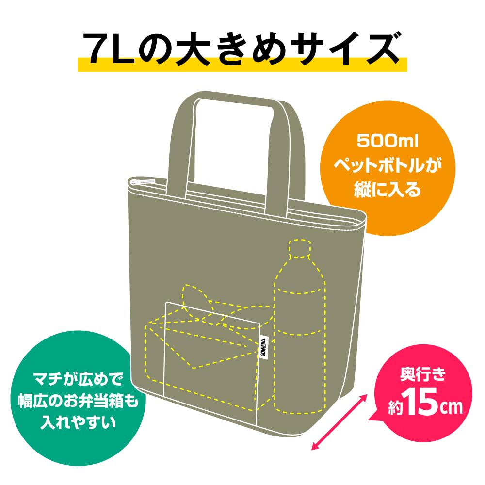 Thermos Insulated Lunch Bag 7L Pikachu Olive Brown OBW RFR-007PK (Pokemon Series)