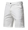 European and American Men's Cotton Slim Fit Shorts in Solid Colors for Summer Casual Wear