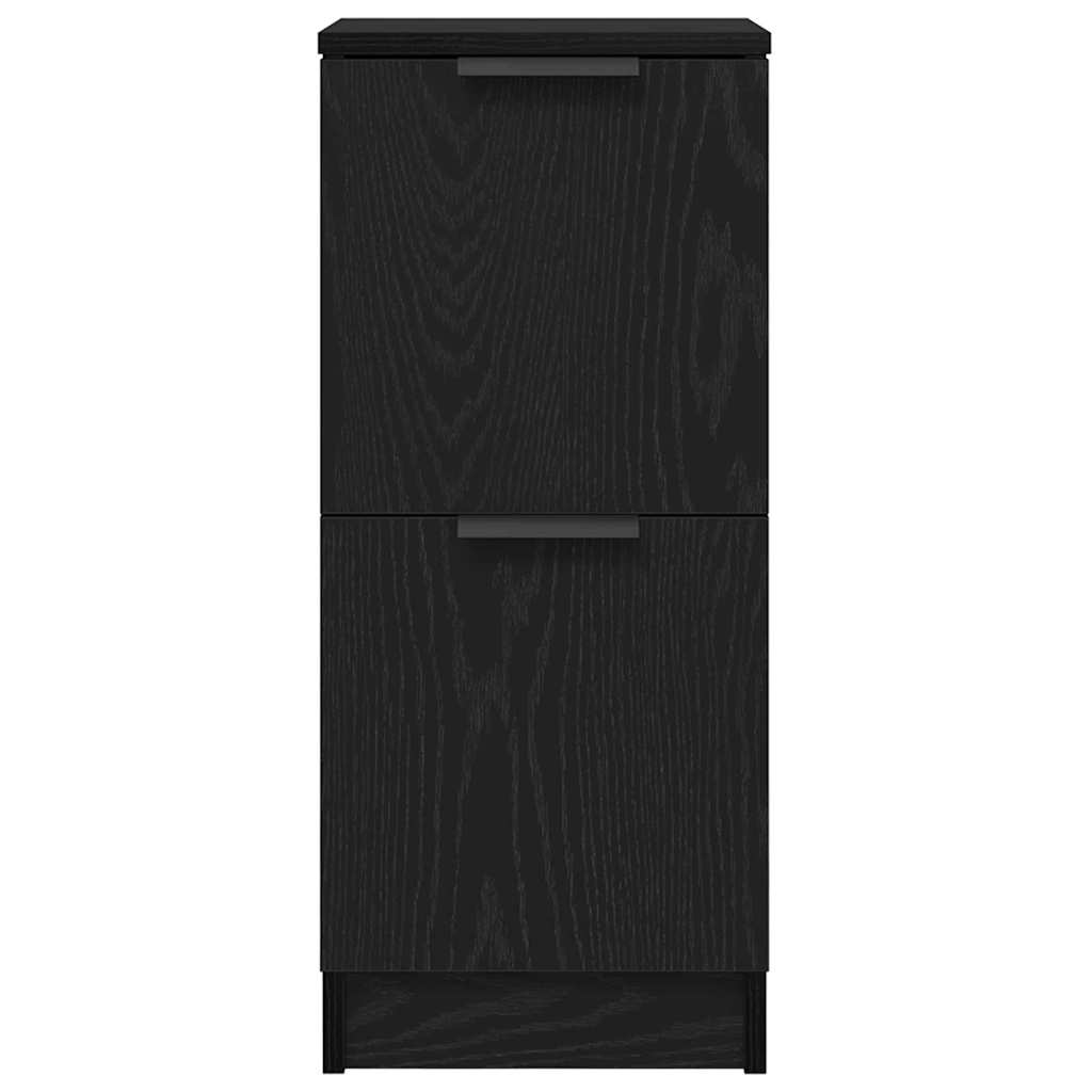 Sideboard 2 pcs Black Oak Effect 30 x 30 x 70 cm